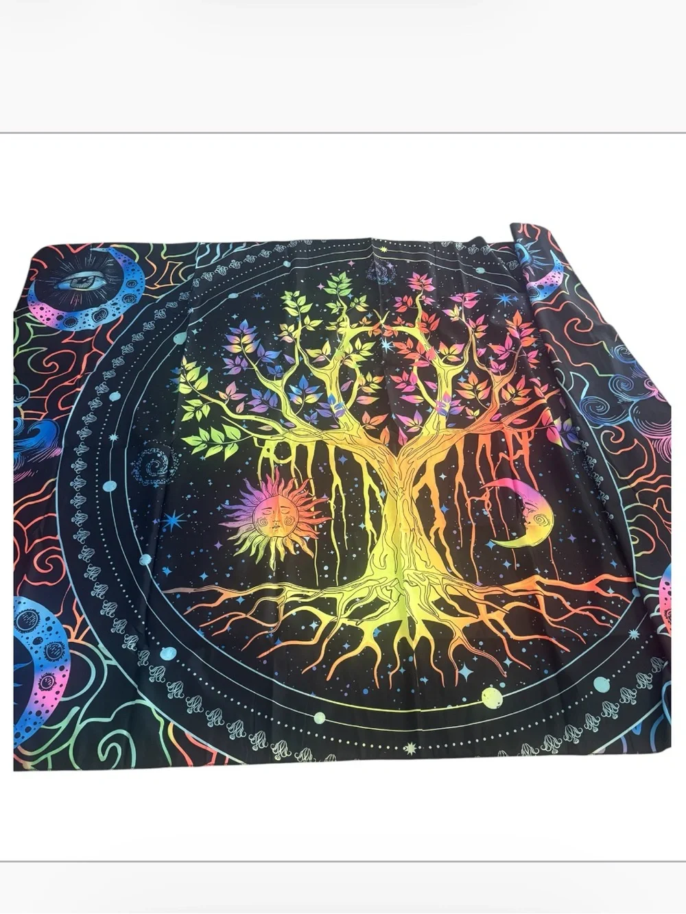 Tapestry for Bedroom Aesthetic Black Light Tree of Life 59x82